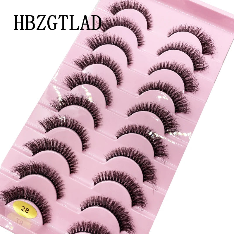 10 Pairs 3D Mink False Eyelashes Natural/Thick Eye Lashes  Fluffy Makeup Russian eyelahses Beauty Extension Reusable eyelashes