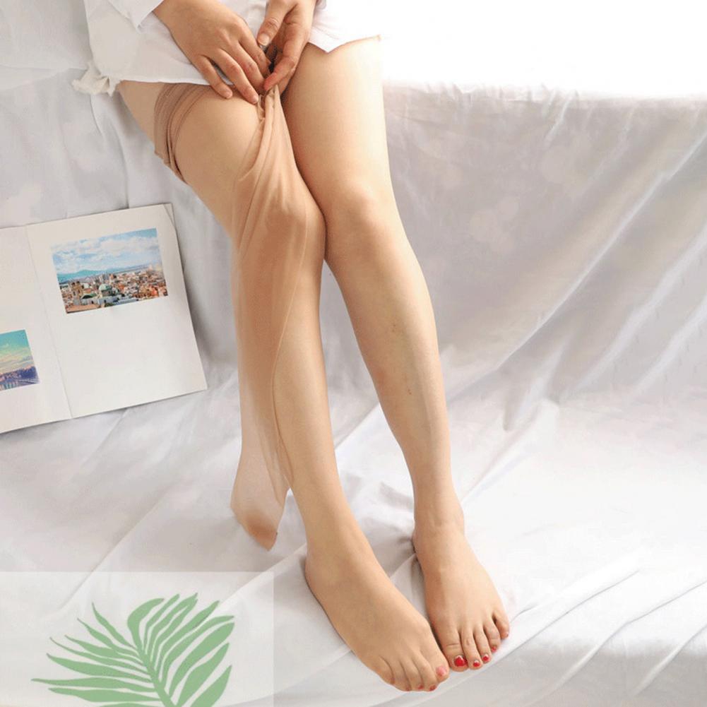 Women Sheer Open Crotch Pantyhose Ladies Socks Summer Ultra-thin Transparent Solid Color Sexy Temptation  Black Silk Crotchless