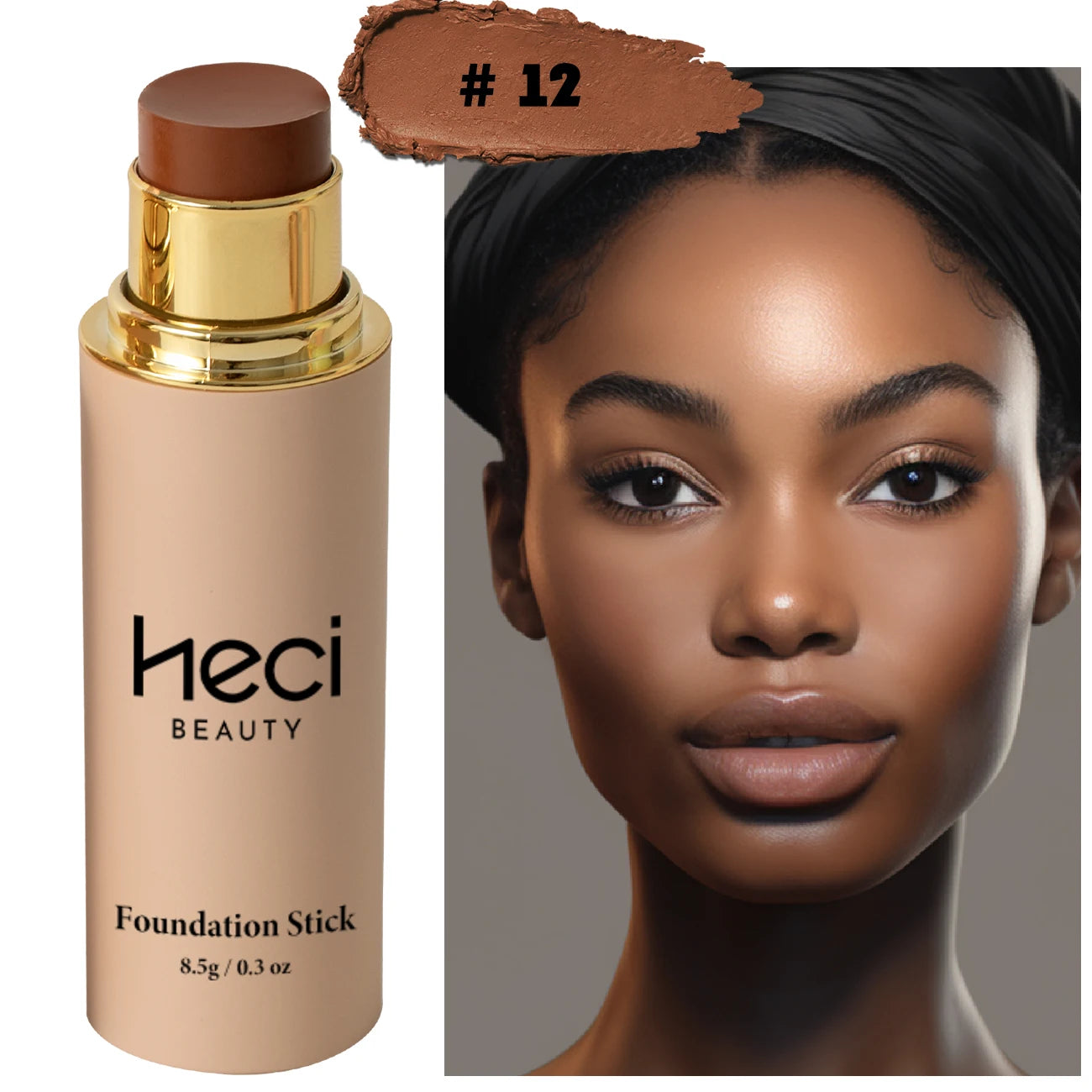 Foundations Makeup Waterproof Natural Matte Foundation Stick, Long-Lasting Oil-Control Lightweight High-End Creamy Makeup Stick