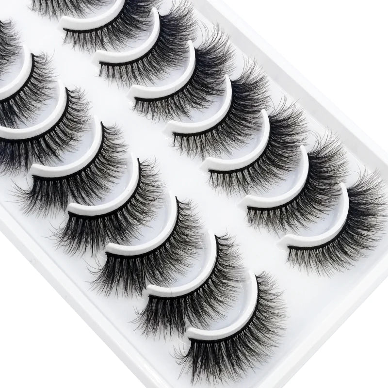 10 Pairs 3D Mink False Eyelashes Natural/Thick Eye Lashes  Fluffy Makeup Russian eyelahses Beauty Extension Reusable eyelashes