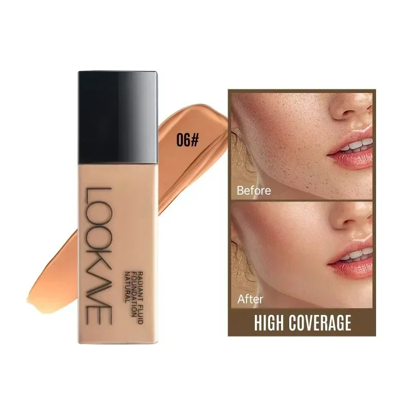 High Coverage Liquid Foundation for A Long Time Matte Moisturizing Brighten Facial Concealer Cream Base Makeup Primer Cosmetics