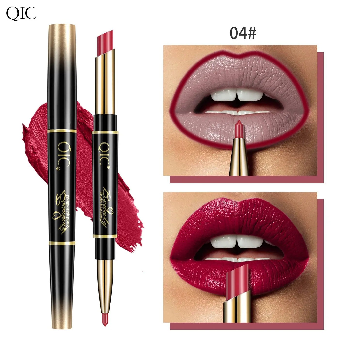 2 IN 1 Lip Liner Waterproof Matte Velvet Nude Lipstick Pencil Sexy Red Long Lasting Pink Purple Lipliner Makeup Cosmetics