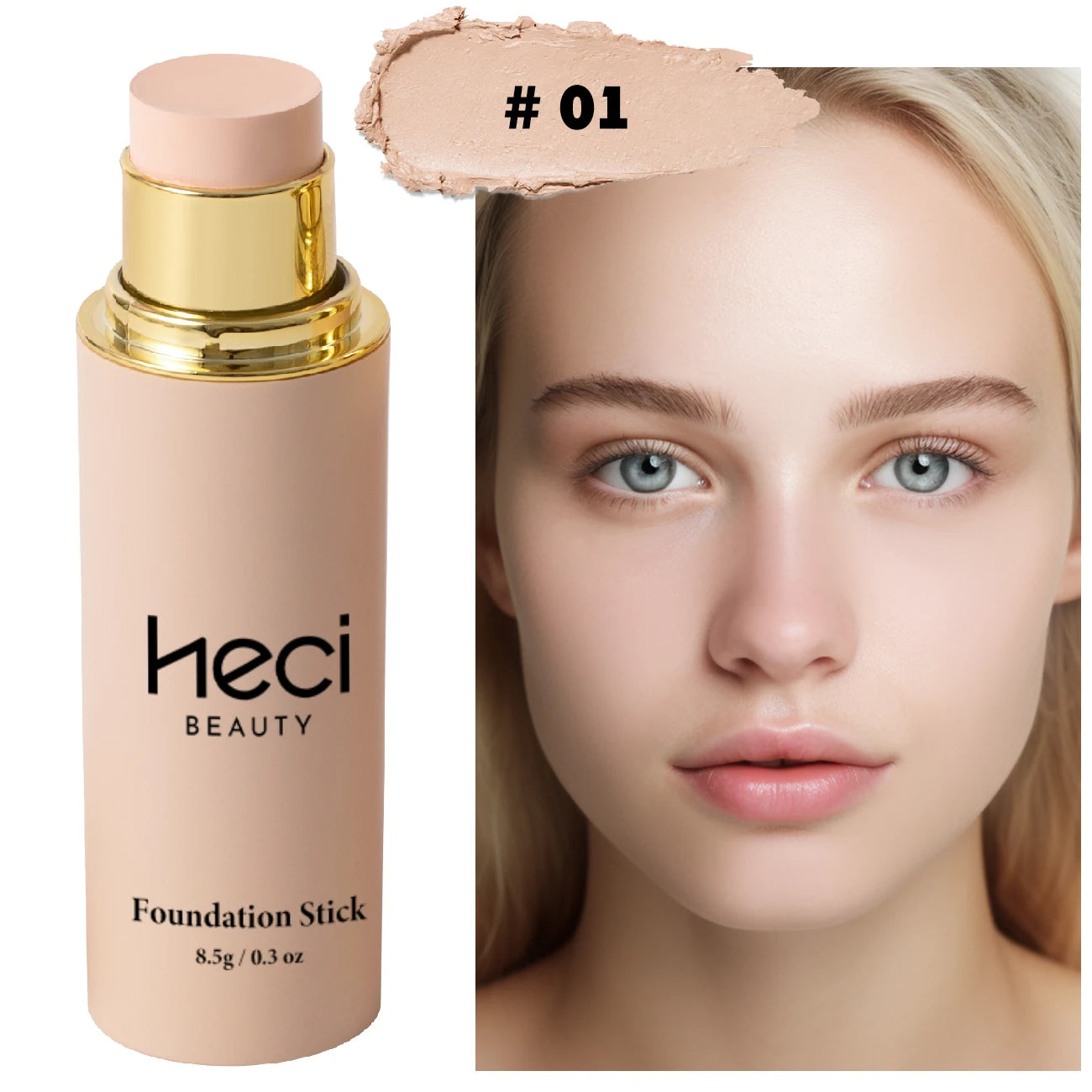 Foundations Makeup Waterproof Natural Matte Foundation Stick, Long-Lasting Oil-Control Lightweight High-End Creamy Makeup Stick