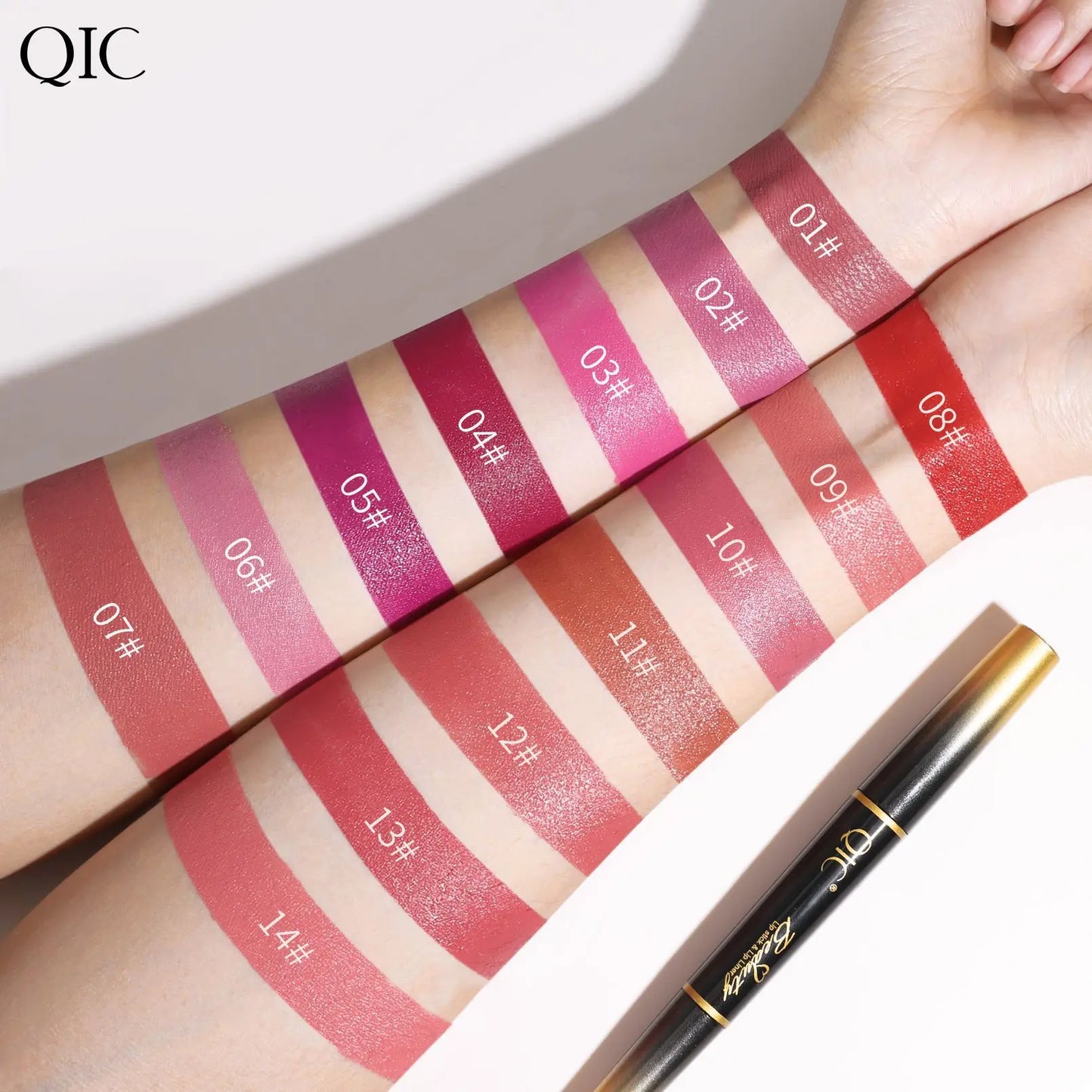 2 IN 1 Lip Liner Waterproof Matte Velvet Nude Lipstick Pencil Sexy Red Long Lasting Pink Purple Lipliner Makeup Cosmetics