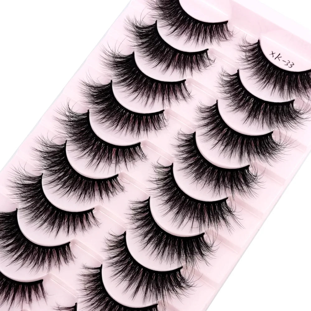 10 Pairs 3D Mink False Eyelashes Natural/Thick Eye Lashes  Fluffy Makeup Russian eyelahses Beauty Extension Reusable eyelashes