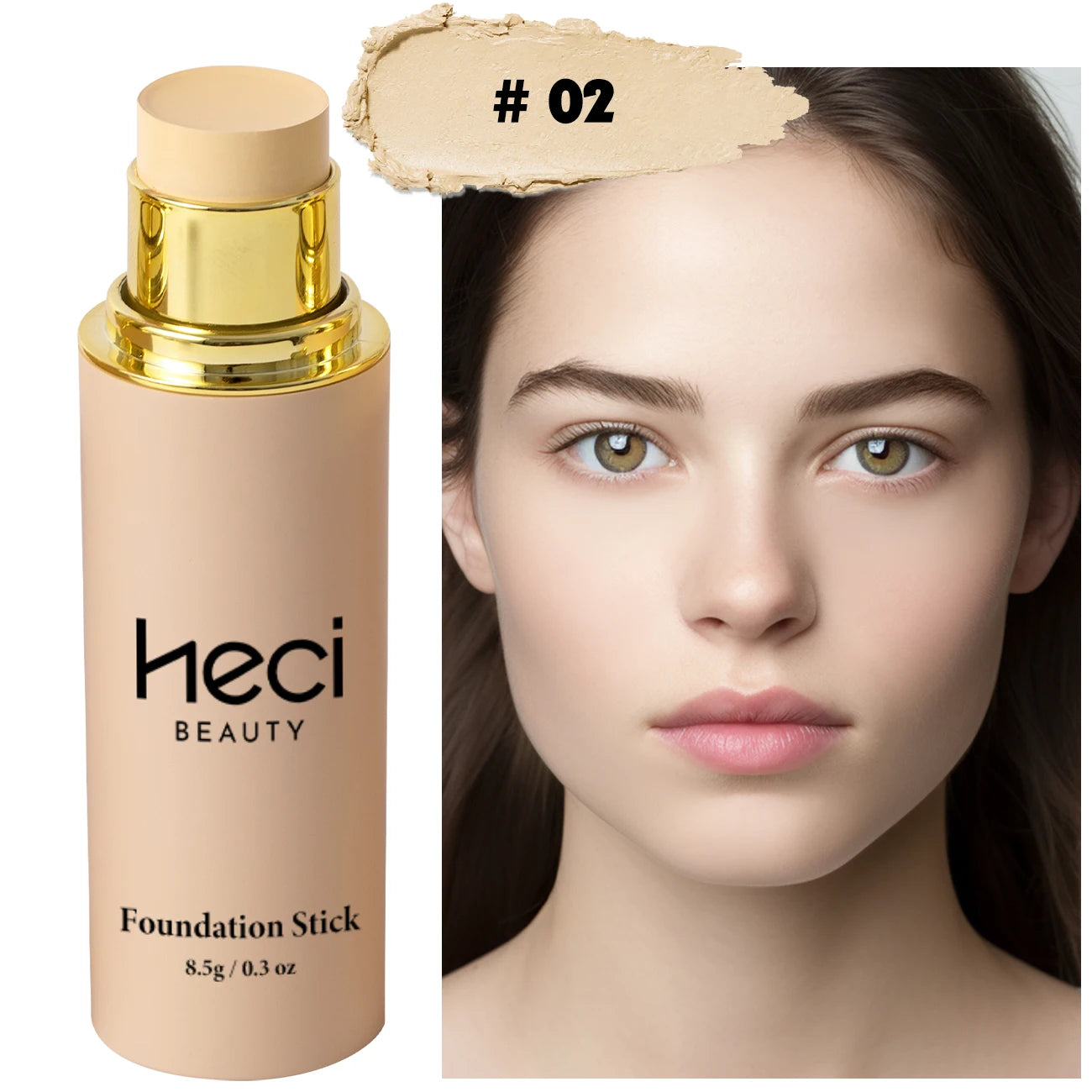 Foundations Makeup Waterproof Natural Matte Foundation Stick, Long-Lasting Oil-Control Lightweight High-End Creamy Makeup Stick