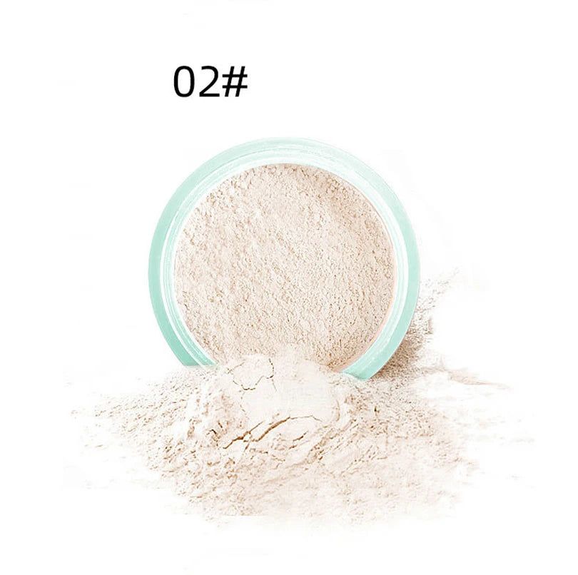 3 color facial loose powder, waterproof oil control honey powder, long-lasting makeup powder with powder puff