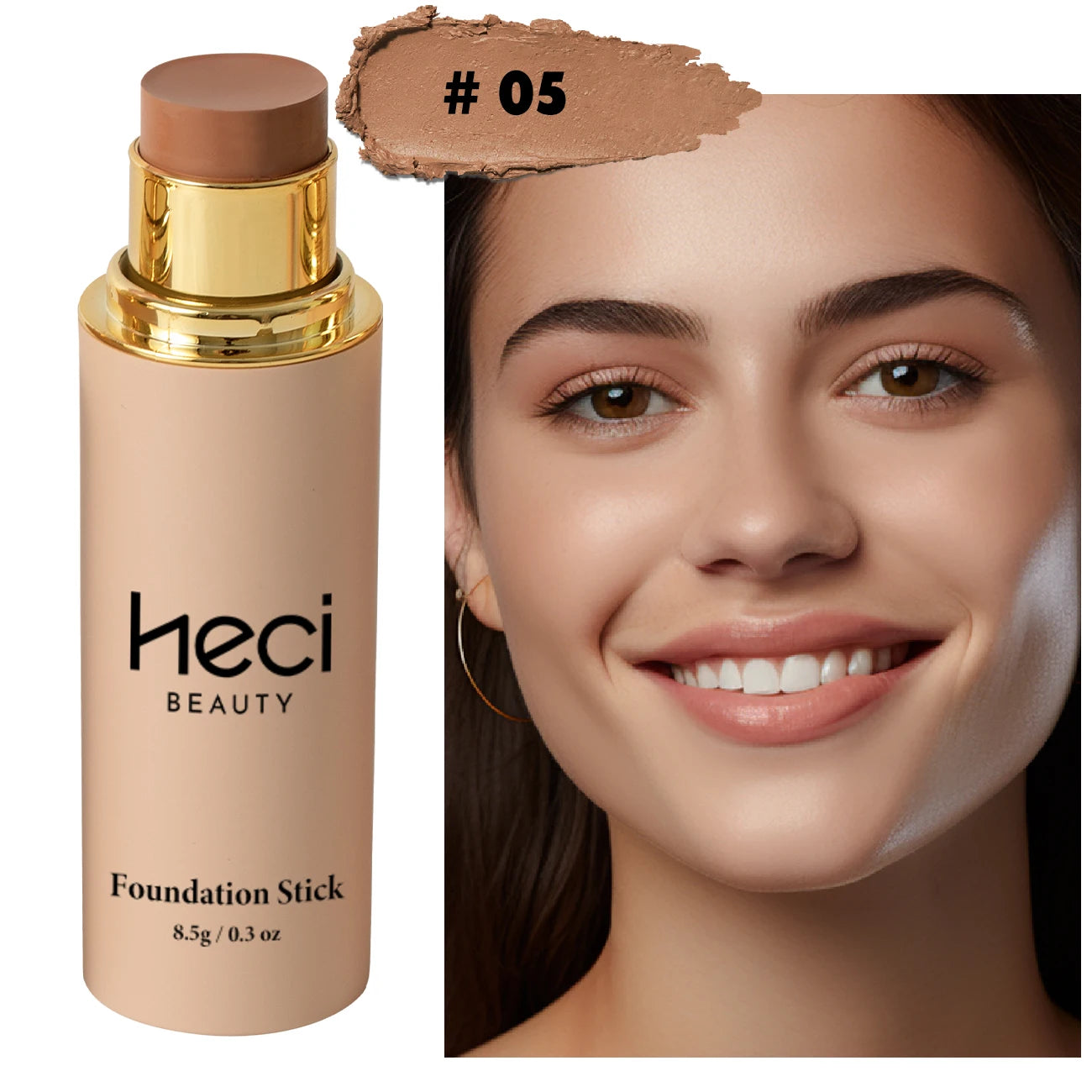 Foundations Makeup Waterproof Natural Matte Foundation Stick, Long-Lasting Oil-Control Lightweight High-End Creamy Makeup Stick