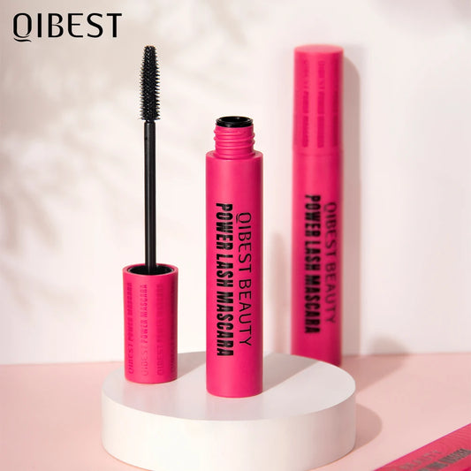 QIBEST 4D Mascara Waterproof Extra Volume Long -lasting Hyper-Curl Lengthening Eyelash Non-smudging Eyelashes Black Mascara