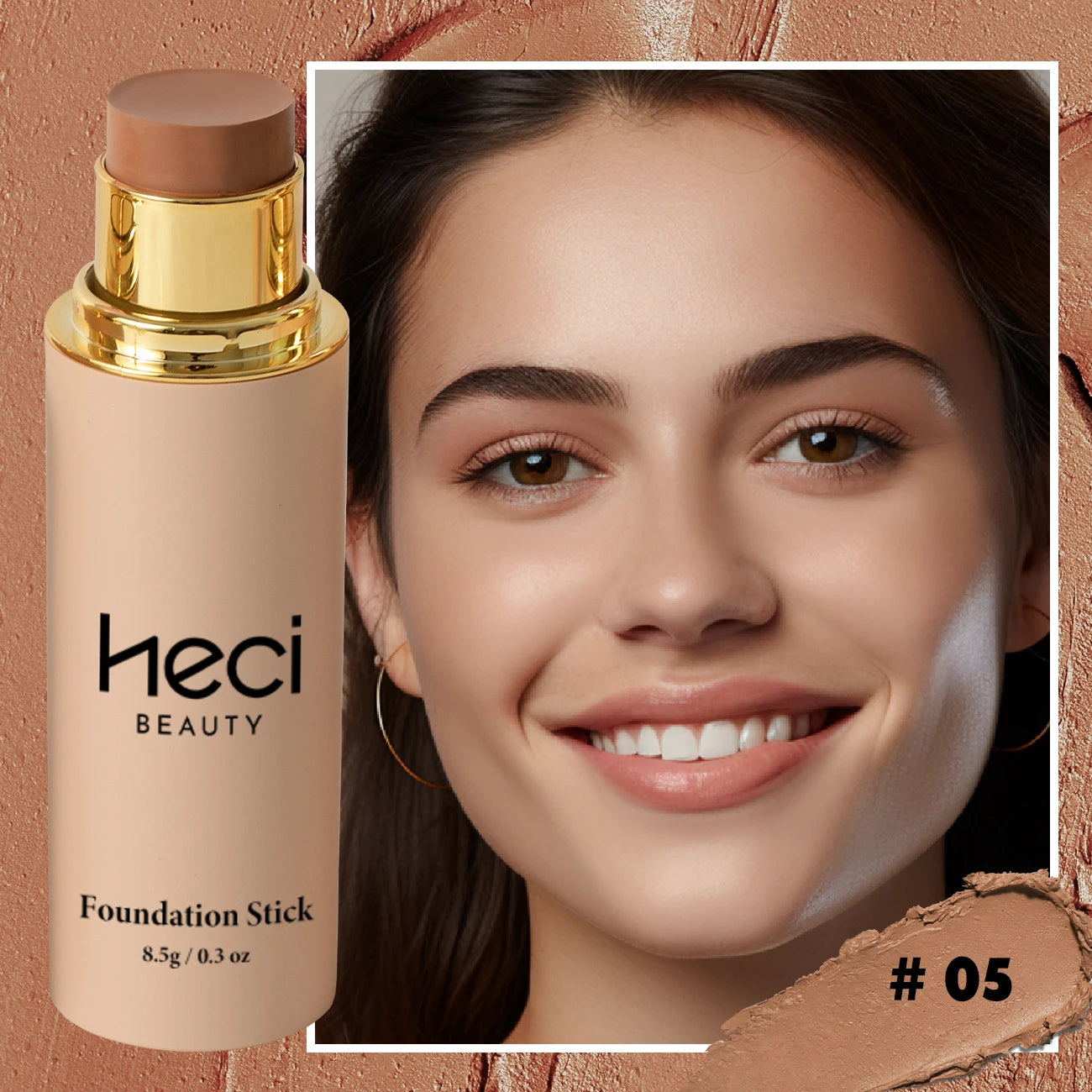 Foundations Makeup Waterproof Natural Matte Foundation Stick, Long-Lasting Oil-Control Lightweight High-End Creamy Makeup Stick