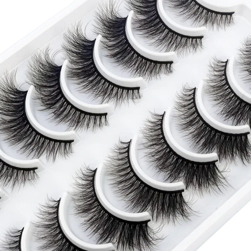 10 Pairs 3D Mink False Eyelashes Natural/Thick Eye Lashes  Fluffy Makeup Russian eyelahses Beauty Extension Reusable eyelashes