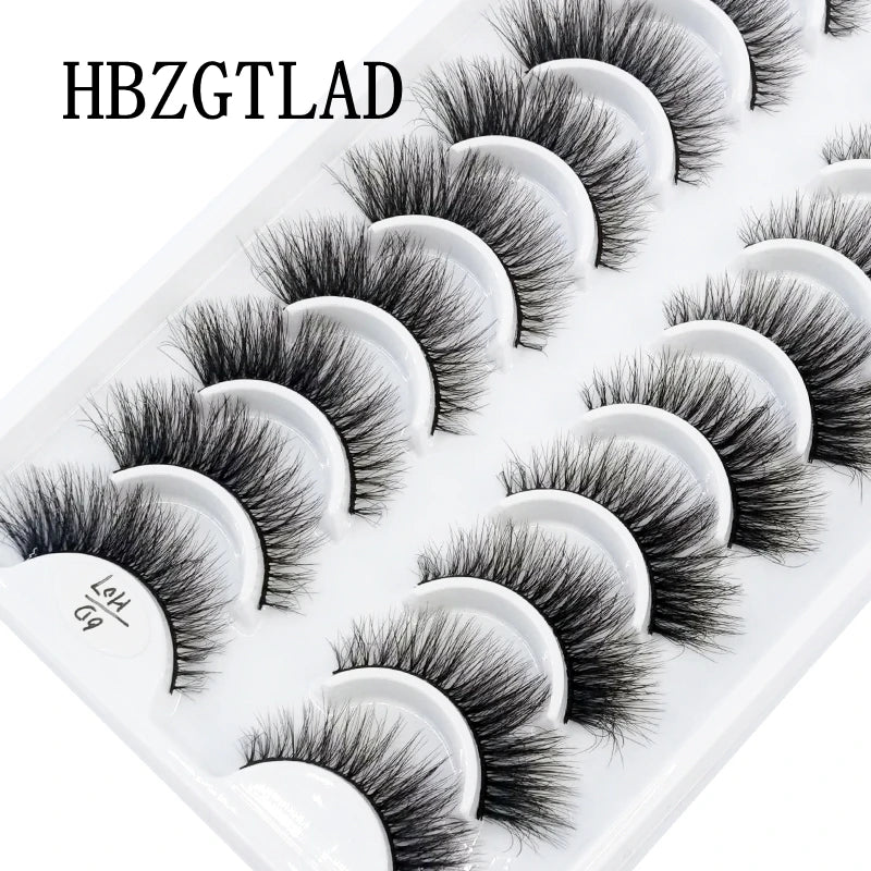 10 Pairs 3D Mink False Eyelashes Natural/Thick Eye Lashes  Fluffy Makeup Russian eyelahses Beauty Extension Reusable eyelashes