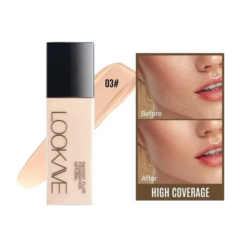 High Coverage Liquid Foundation for A Long Time Matte Moisturizing Brighten Facial Concealer Cream Base Makeup Primer Cosmetics