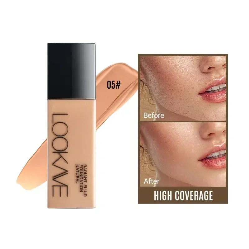 High Coverage Liquid Foundation for A Long Time Matte Moisturizing Brighten Facial Concealer Cream Base Makeup Primer Cosmetics