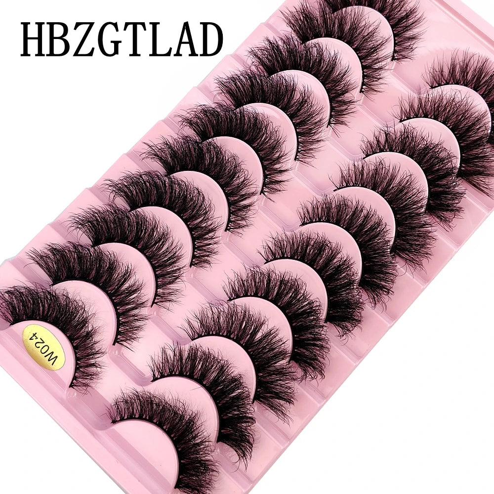 10 Pairs 3D Mink False Eyelashes Natural/Thick Eye Lashes  Fluffy Makeup Russian eyelahses Beauty Extension Reusable eyelashes