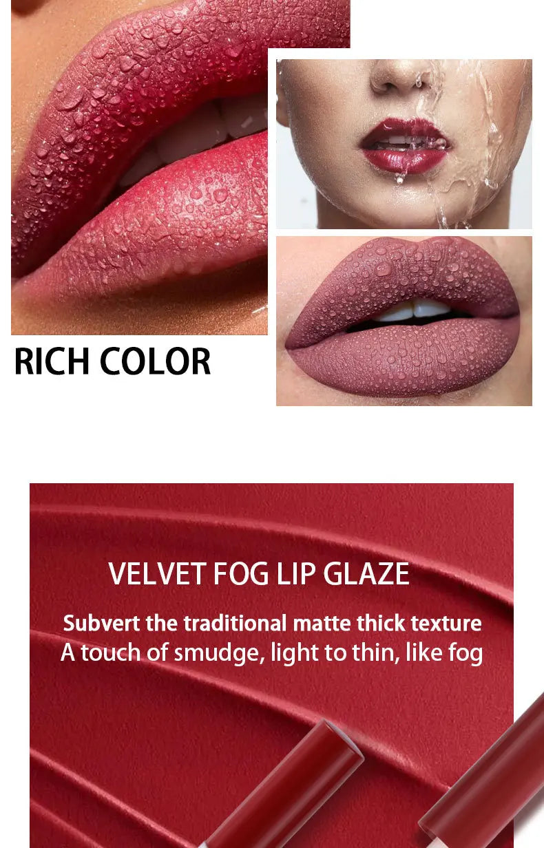 Holiday Gift Box 6PC/Set Matte Velvet Lip Gloss Waterproof Moisturizing Long-lasting Liquid Lipstick